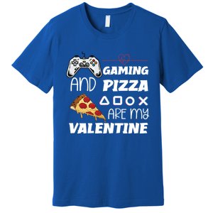 Valentines Day Gamer Funny Pizza Lover Valentine Pizza Funny Gift Premium T-Shirt