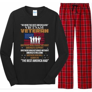 Veterans Day Gift Vietnam Veteran The Best America Had Funny Gift Long Sleeve Pajama Set