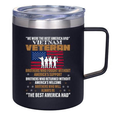 Veterans Day Gift Vietnam Veteran The Best America Had Funny Gift 12oz Stainless Steel Coffee Mug