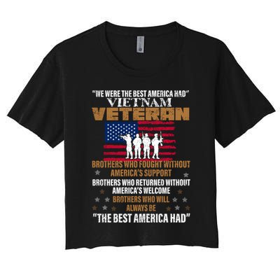 Veterans Day Gift Vietnam Veteran The Best America Had Funny Gift Crop Top
