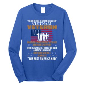 Veterans Day Gift Vietnam Veteran The Best America Had Funny Gift Long Sleeve Shirt