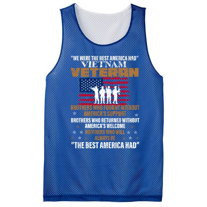 Veterans Day Gift Vietnam Veteran The Best America Had Funny Gift Mesh Reversible Basketball Jersey Tank