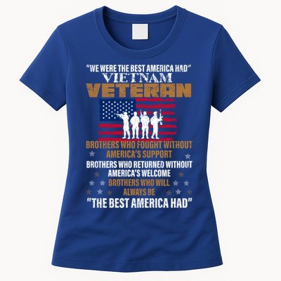 Veterans Day Gift Vietnam Veteran The Best America Had Funny Gift Womens T-Shirt