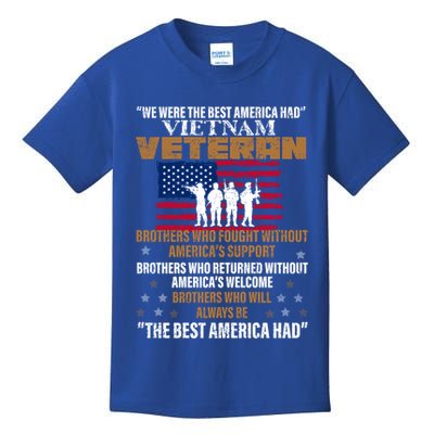 Veterans Day Gift Vietnam Veteran The Best America Had Funny Gift Kids T-Shirt
