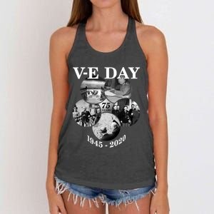 Vgifte Day Gift 75th Anniversary (5) Funny Gift Women's Knotted Racerback Tank