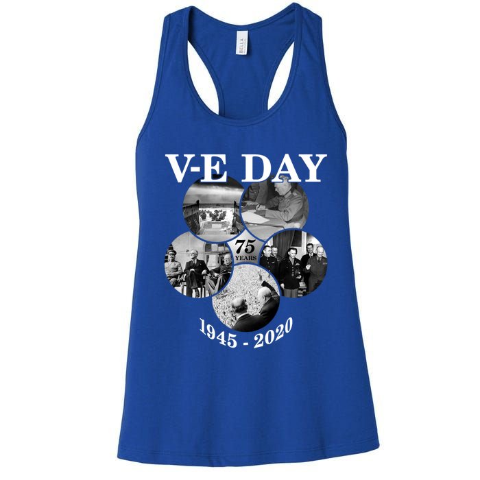 Vgifte Day Gift 75th Anniversary (5) Funny Gift Women's Racerback Tank