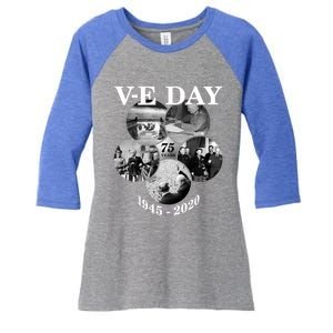 Vgifte Day Gift 75th Anniversary (5) Funny Gift Women's Tri-Blend 3/4-Sleeve Raglan Shirt