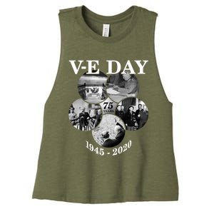 Vgifte Day Gift 75th Anniversary (5) Funny Gift Women's Racerback Cropped Tank