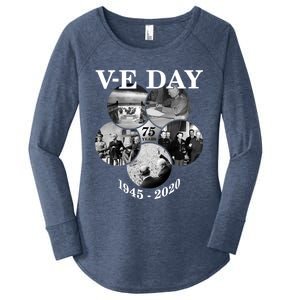 Vgifte Day Gift 75th Anniversary (5) Funny Gift Women's Perfect Tri Tunic Long Sleeve Shirt