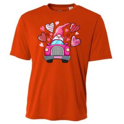 Valentines Day Gnome Heart Truck Cooling Performance Crew T-Shirt