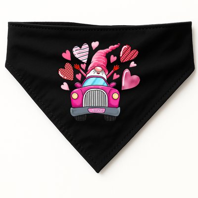 Valentines Day Gnome Heart Truck USA-Made Doggie Bandana