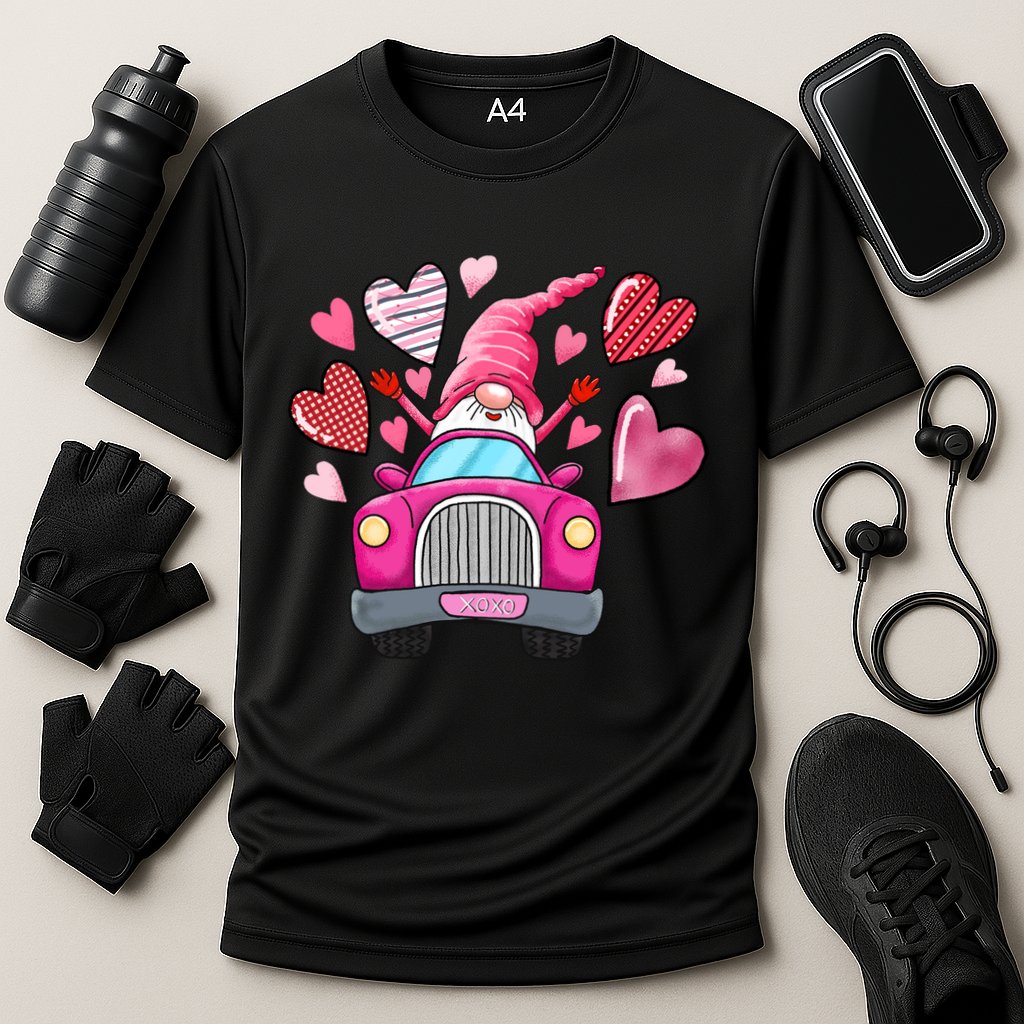 Valentines Day Gnome Heart Truck Cooling Performance Crew T-Shirt