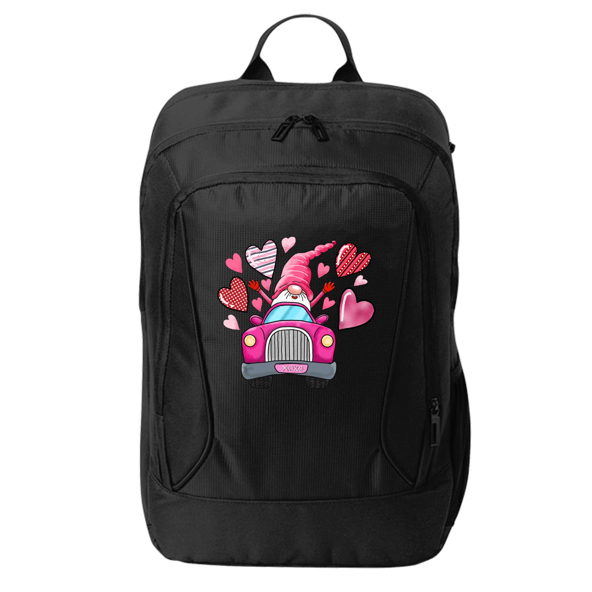 Valentines Day Gnome Heart Truck City Backpack