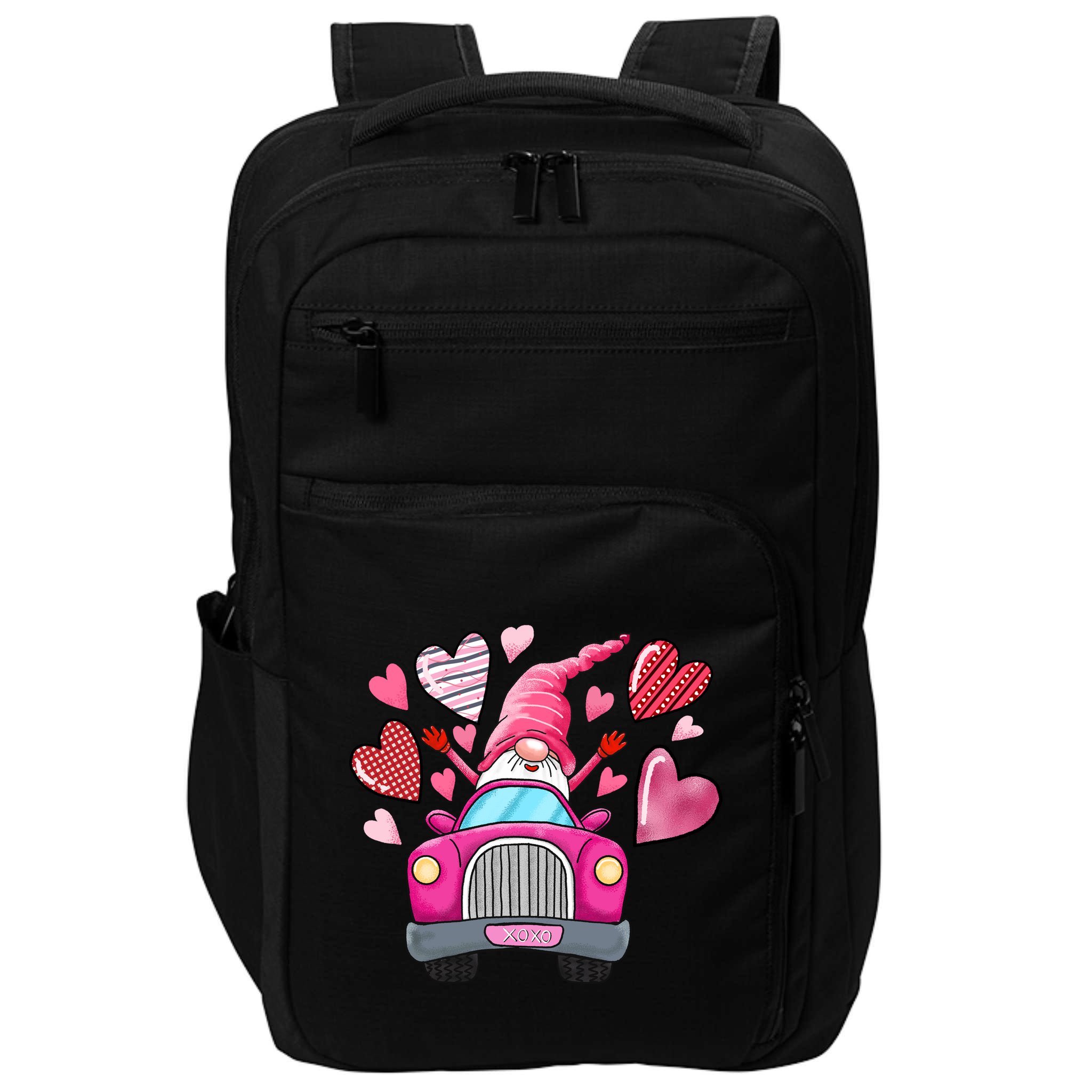 Valentines Day Gnome Heart Truck Impact Tech Backpack