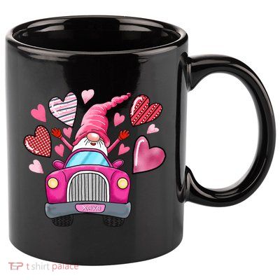 Valentines Day Gnome Heart Truck 11oz C Handle Ceramic Mug