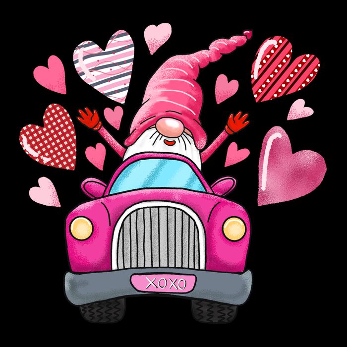 Valentines Day Gnome Heart Truck Ladies Essential Flowy Tank