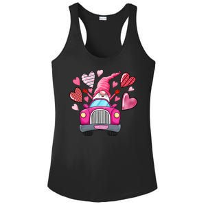 Valentines Day Gnome Heart Truck Ladies PosiCharge Competitor Racerback Tank