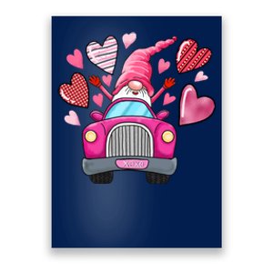 Valentines Day Gnome Heart Truck Poster