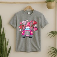 Valentines Day Gnome Heart Truck T-Shirt