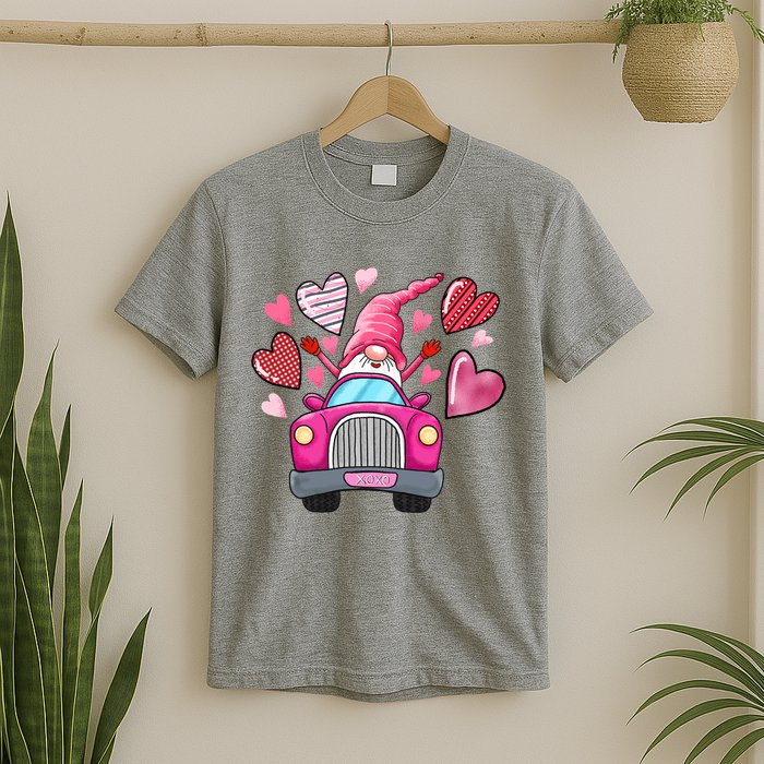 Valentines Day Gnome Heart Truck T-Shirt