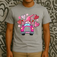 Valentines Day Gnome Heart Truck T-Shirt