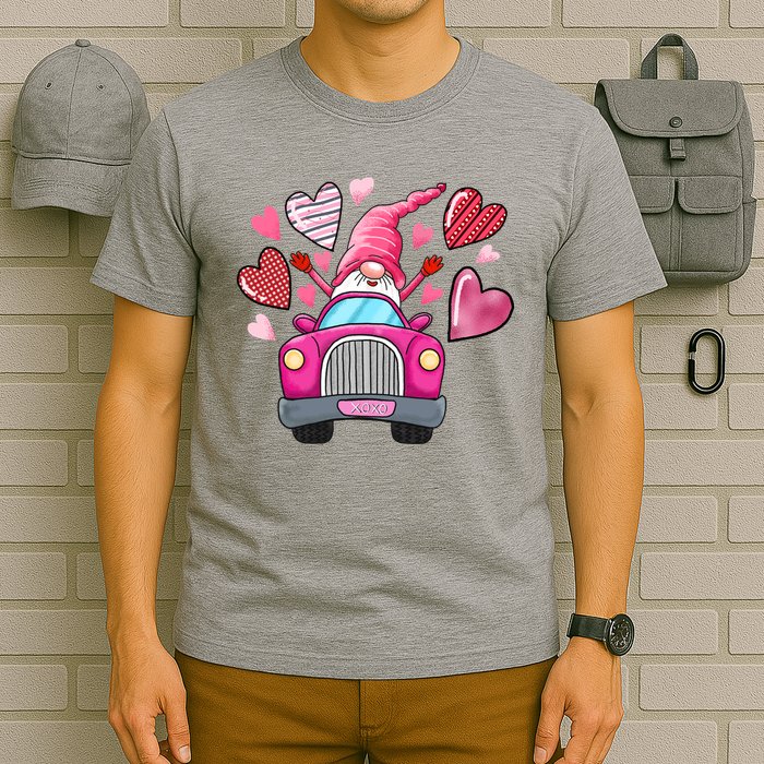 Valentines Day Gnome Heart Truck T-Shirt