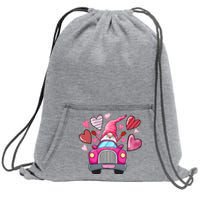 Valentines Day Gnome Heart Truck Sweatshirt Cinch Pack Bag