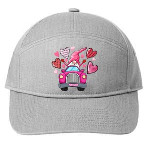 Valentines Day Gnome Heart Truck 7-Panel Snapback Hat