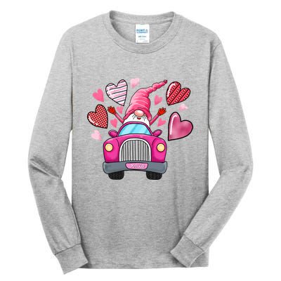 Valentines Day Gnome Heart Truck Tall Long Sleeve T-Shirt