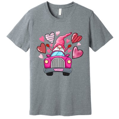 Valentines Day Gnome Heart Truck Premium T-Shirt