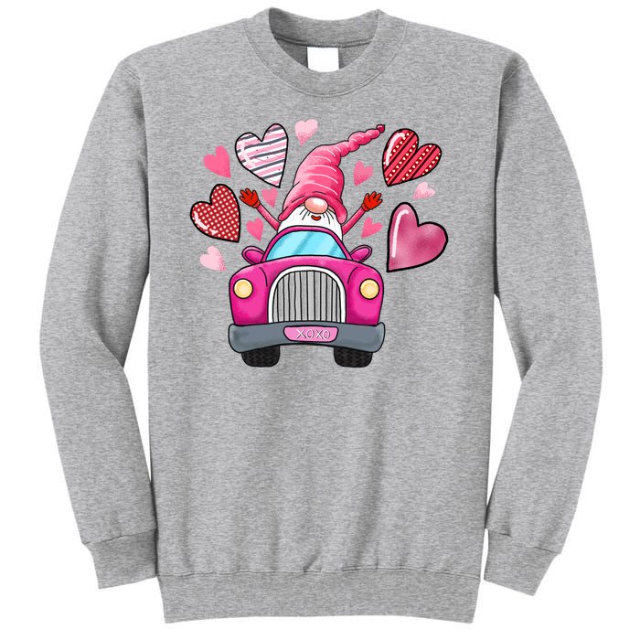 Valentines Day Gnome Heart Truck Tall Sweatshirt