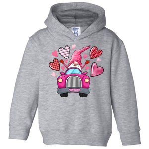 Valentines Day Gnome Heart Truck Toddler Hoodie