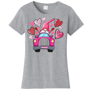 Valentines Day Gnome Heart Truck Women's T-Shirt