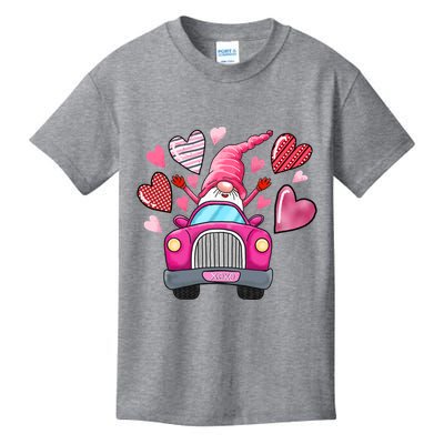 Valentines Day Gnome Heart Truck Kids T-Shirt