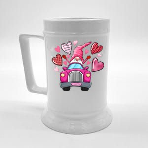 Valentines Day Gnome Heart Truck Beer Stein