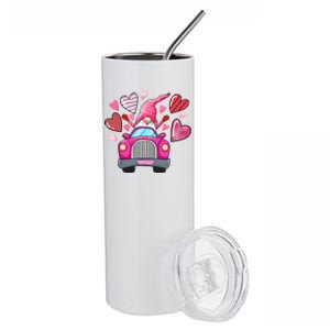 Valentines Day Gnome Heart Truck Stainless Steel Tumbler