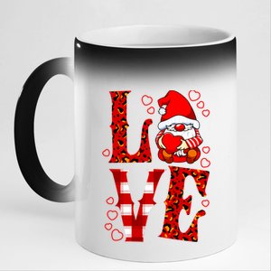 Valentines Day Gnome Love Funny Great Gift 11oz Black Color Changing Mug