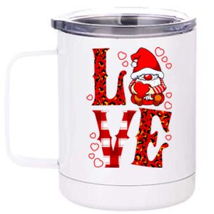 Valentines Day Gnome Love Funny Great Gift 12 oz Stainless Steel Tumbler Cup