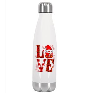 Valentines Day Gnome Love Funny Great Gift Stainless Steel Insulated Water Bottle