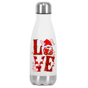 Valentines Day Gnome Love Funny Great Gift Stainless Steel Insulated Water Bottle