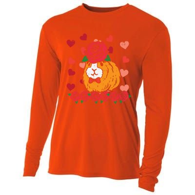 Valentines Day Guinea Pig Cute Pet Gift Cooling Performance Long Sleeve Crew