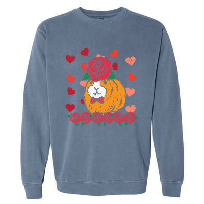 Valentines Day Guinea Pig Cute Pet Gift Garment-Dyed Sweatshirt