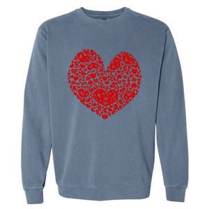 Valentines Day Gift Red Hearts Cute Vgiftday Love Couple Gift Garment-Dyed Sweatshirt