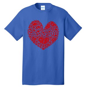 Valentines Day Gift Red Hearts Cute Vgiftday Love Couple Gift Tall T-Shirt