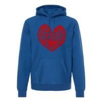 Valentines Day Gift Red Hearts Cute Vgiftday Love Couple Gift Premium Hoodie