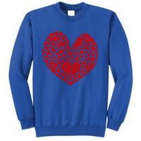 Valentines Day Gift Red Hearts Cute Vgiftday Love Couple Gift Tall Sweatshirt