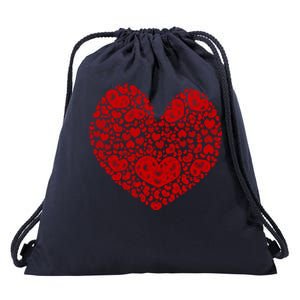 Valentines Day Gift Red Hearts Cute Vgiftday Love Couple Gift Drawstring Bag