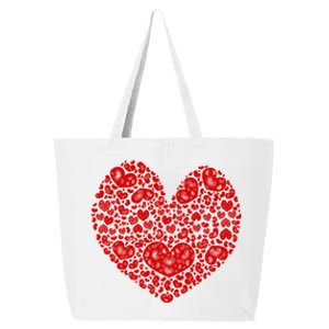 Valentines Day Gift Red Hearts Cute Vgiftday Love Couple Gift 25L Jumbo Tote