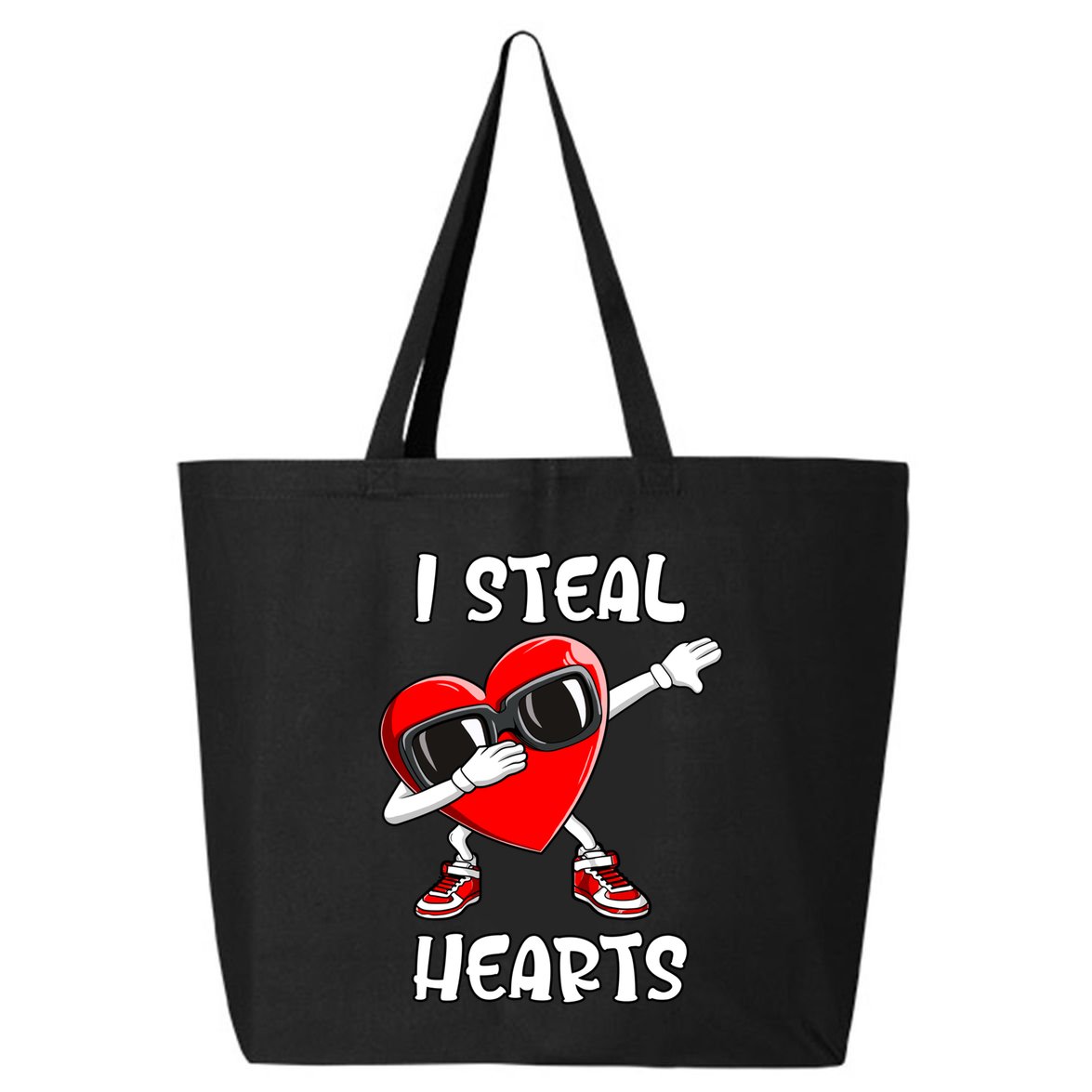 Valentines Day Gift Love Dabbing Heart Cool Gift 25L Jumbo Tote