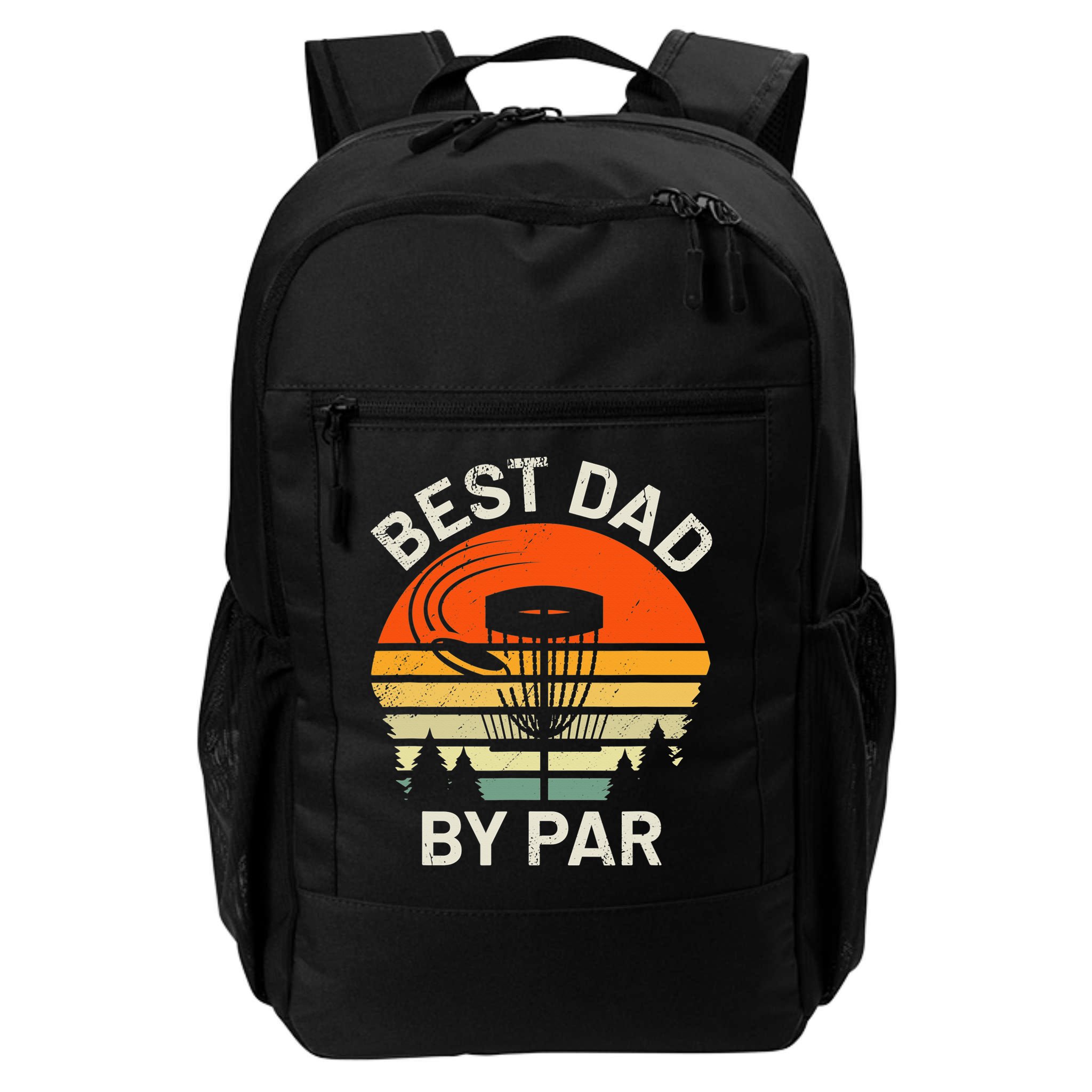 Vintage Disc Golf Dad Gift Best Dad By Par Disk Golf Backpack